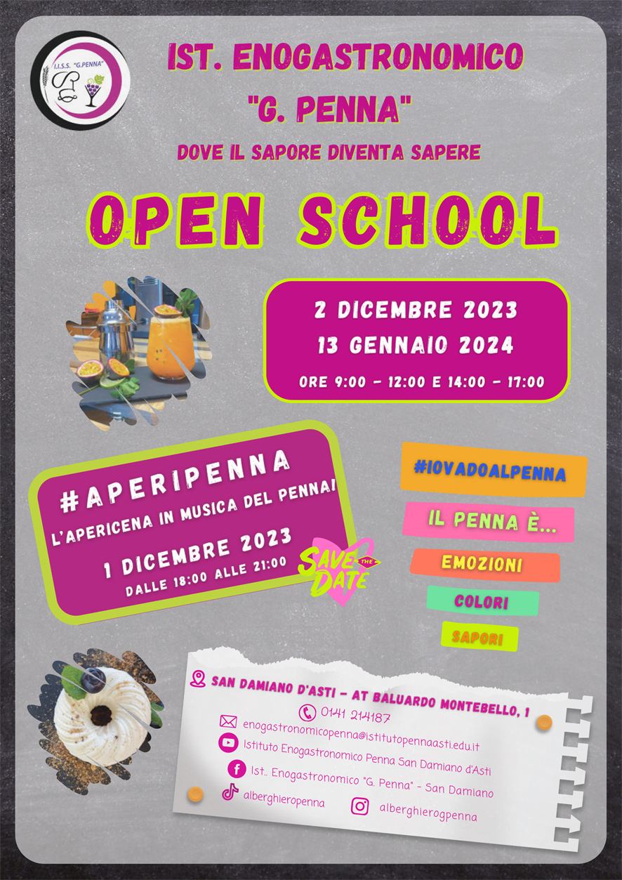 DATE OPEN SCHOOL ISTITUTO ENOGASTRONOMICO